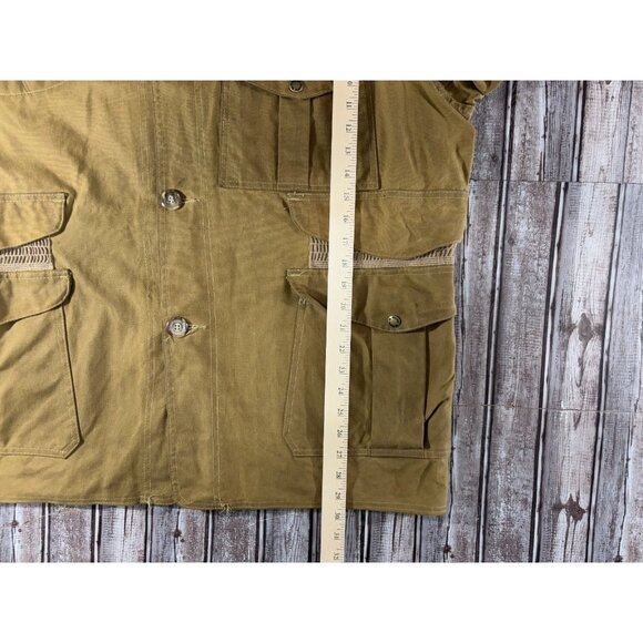 FILSON style 66 Waxed Stand Up Tin Cloth Hunting Jacket Size 48 2XL Vintage 80s - Picture 6 of 8